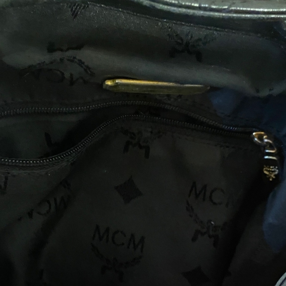 MCM Black Quilted Leather (Unisex) Mini Backpack / Handbag ( GUC) - Picture 6 of 11